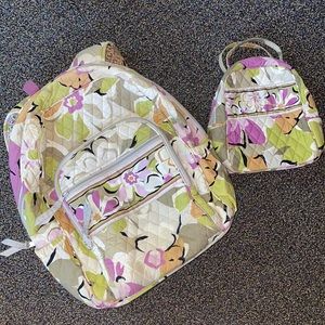 Vera Bradley Campus Backpack with lunch bag
